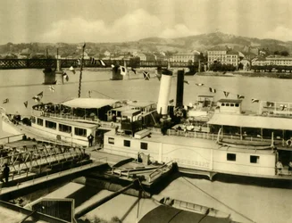 The Franz Schubert Steamship on the River Danube, Linz, Upper Austria