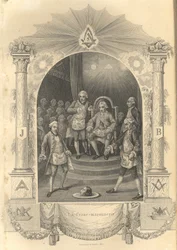 The French Freemasons ceremony, 1844