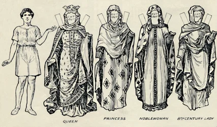 The Gallery of British Costume: How The People Dressed in Anglo-Saxon Times