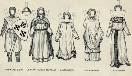 The Gallery of British Costume: Types of Dress in Early Plantagenet Times