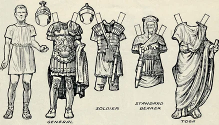 The Gallery of Historic Costume: What The Britons and Romans Used To Wear, c. 1934