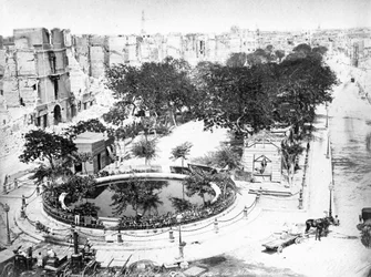 The Grand Square after the fire, Alexandria, Egypt