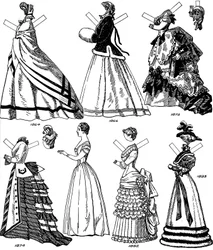 The Great Gallery of British Costume: Some Womens Fashions from 1843 to 1893, c1934