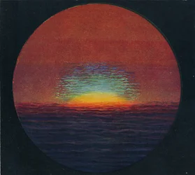 The Green Flash at Sunset, Rarest Prismatic Colour Refracted by the Atmosphere
