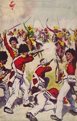 The Highland Light Infantry. The Charge of the Mahratta Cavalry at Assaye, 1803
