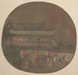 The Immortal Lü Dongbin Appearing over the Yueyang Pavilion, late 13th-early 14th century