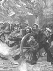 The Insurrection Under Arabi Pasha: The Bluejackets Clearing the Streets