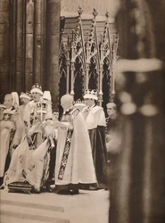 The Inthronization of His Majesty, who is seen crowned and sceptred