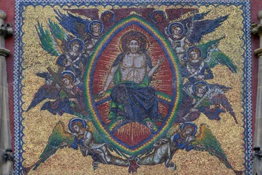The Last Judgment, La Golden Gate of the St. Vitus Cathedral Wenceslas and Adalbert, Prague, Czech Republic