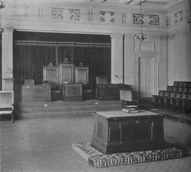 The Lodge Room, showing decorative frieze, Masonic Temple, Birmingham, Alabama, 1924