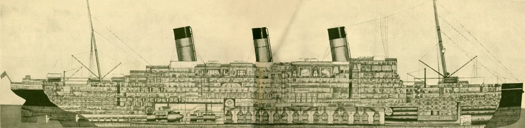 The Majestic 56,551 Tons Shown in Section