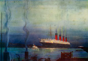 The Mauretania at Cherbourg