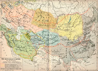 The Mongolian Empire from 12th-15th Century, c1903, 1904
