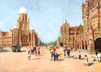 The Municipal Offices and Victoria Terminus, Bombay, India