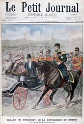 The President of the Republic of France Reviewing Troops, Krasnoye Selo, Russia
