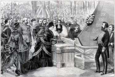 The Princess of Wales Launching the New Ironclad Ship Alexandra