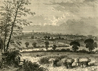 The Roman Road, Tufnell Park, in 1838