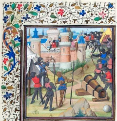 The Siege of Antioch. Miniature from the Historia by William of Tyre, 1460s