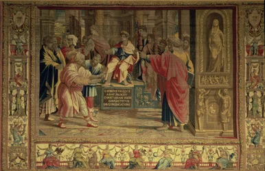 The Sorcerer Elymas struck blind by St. Paul before the Roman governor Sergius Paulus (detail)
