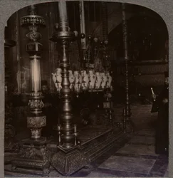 The Stone of Annunciation in the Holy Sepulchre Church, Jerusalem