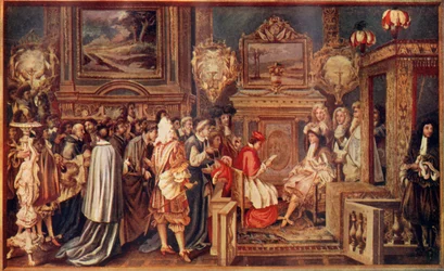 The Sun King Louis XIV of France with His Brilliant Court