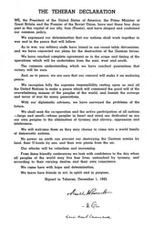 The Teheran Declaration
