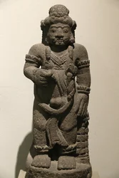 Guardian Figure from an Epic Drama. Volcanic stone. Indonesia (East Java). 1400-1500. Majapahit period. United Kingdom