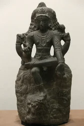 Shiva as Dakshinamurti. 1200-1300. Late Chola Period. Granite. Southern India (Tamil Nadu). Victoria and Albert Museum, United Kingdom