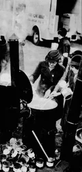 The W.V.S. Did Many Jobs. Here is a W.V.S. Woman Managing a Field Kitchen