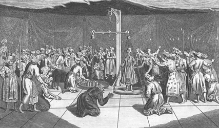 The Weighing of the Great Mogul, 1782