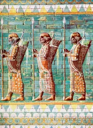 The archers of King Darius, Susa, Iran, 1933-1934