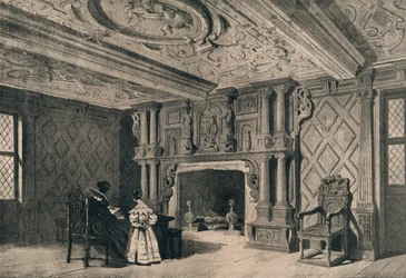 The drawing-room, Park Hall, Shropshire