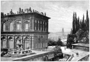 The Façade of the Ammanati, Pitti Palace, Florence, Italy