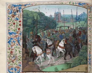 The madness of Charles VI in the forest near Le Mans, ca 1470-1475