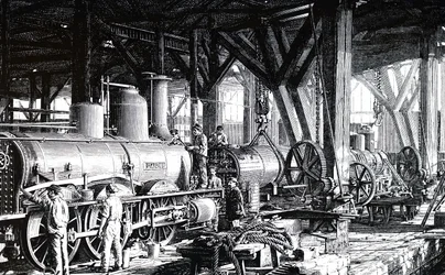 The Manufacture Floor of the Societe Alsacienne de Constructions Mecaniques