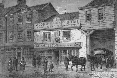 The old Cock Tavern, 4 Tothill Street, Westminster, London, 1875 1878