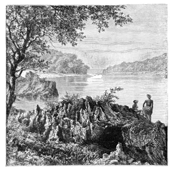 The river Salwen, above Moulmein, Myanmar, 1895