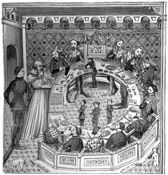 The round table of King Artus of Brittany