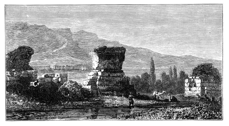 The ruins of Sardis, Lydia, Turkey, c. 1890