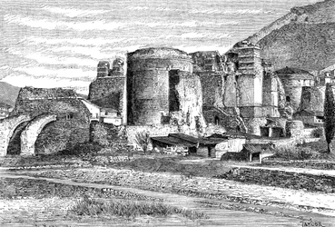 The ruins of the basilica at Pergamon, Turkey