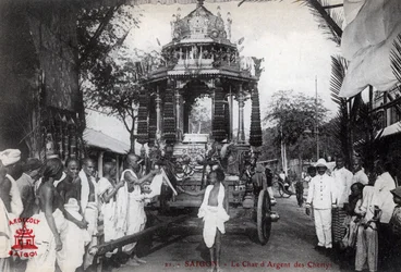 The Silver Chariot of the Chettiars, Saigon, Vietnam, 1912