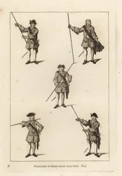 The standing and marching salute exercises