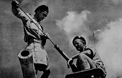 The tank crews prepare...