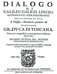 Title Page of Dialogo, by Galileo