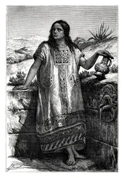 Toltec girl, Mexico