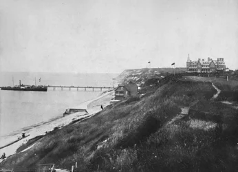 Totland Bay - An Excursion Steamer at the Pier