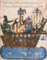 Trading ship. Miniature from al-Hariris Maqamat