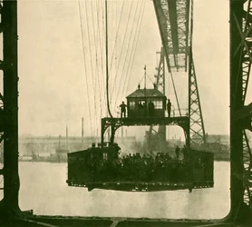 Travelling Car, Transporter Bridge, Middlesborough, c1930