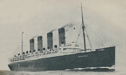 Triumphant for Twenty Years. The Mauretania, built in 1907, c1927, 1936