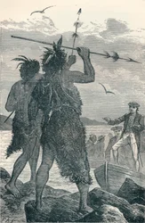 Two Natives Dispute Captain Cook